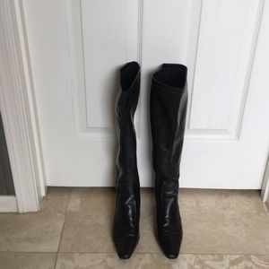 Knee High Leather Franco Sarto black boots